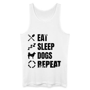 Eat Sleep Dogs Repeat - Men’s Organic Tank Top - white - Front