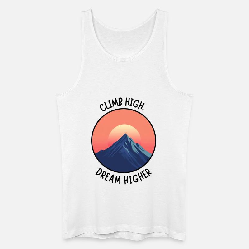 Wanderlust Design – Bergsteiger Kletterer Geschenk - Männer Bio Tank Top - Weiß