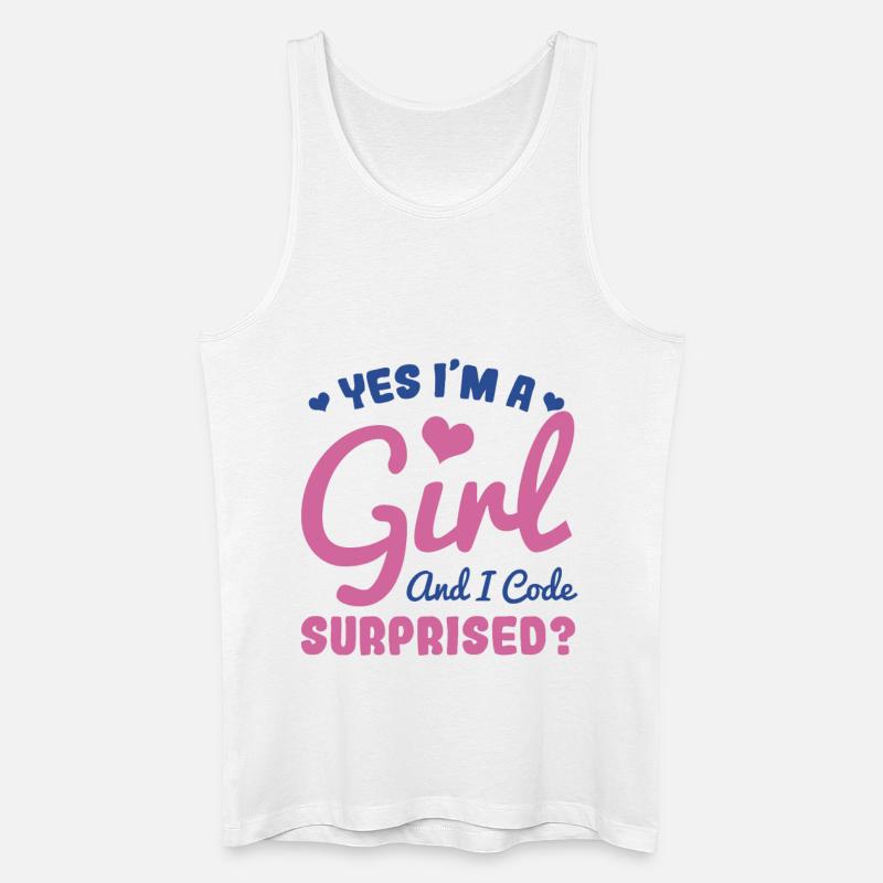 Mädchen und Programmiererin - Männer Bio Tank Top - Weiß