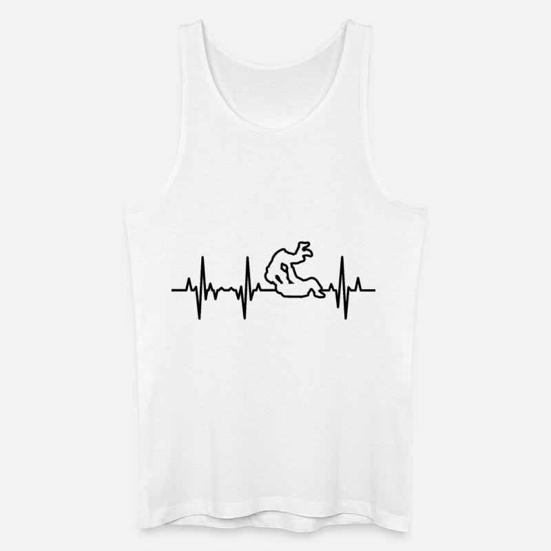 Judoka EKG - Männer Bio Tank Top - Weiß