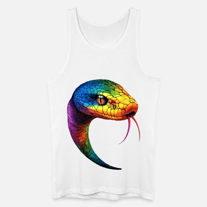 Schlange Python Kobra Mamba Klapperschlange Snake - Männer Bio Tank Top - Weiß