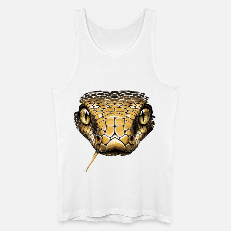 Schlange Python Kobra Mamba Klapperschlange Snake - Männer Bio Tank Top - Weiß