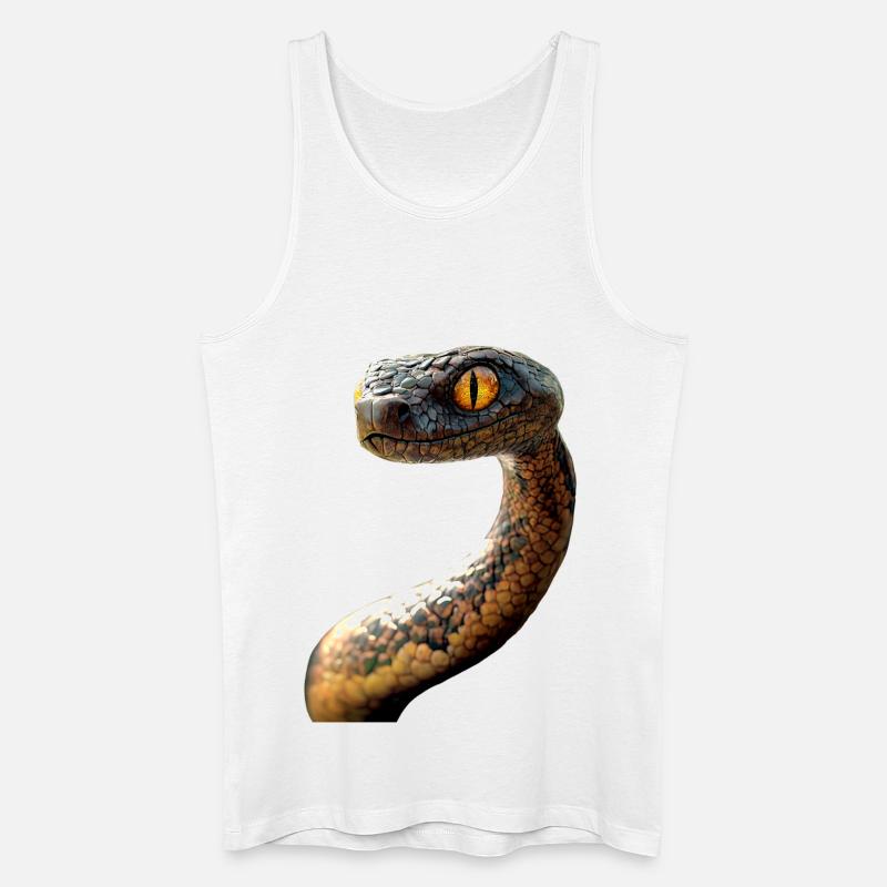 Schlange Python Kobra Mamba Klapperschlange Snake - Männer Bio Tank Top - Weiß