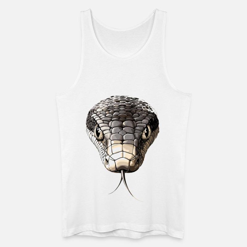 Schlange Python Kobra Mamba Klapperschlange Snake - Männer Bio Tank Top - Weiß
