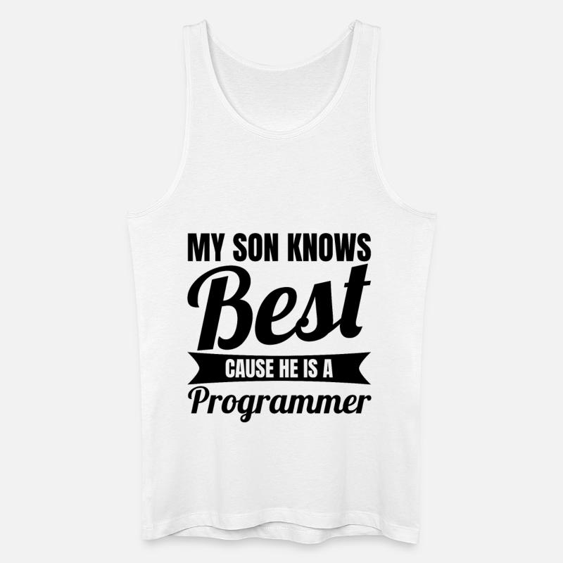 Programmierer Sohn - Männer Bio Tank Top - Weiß