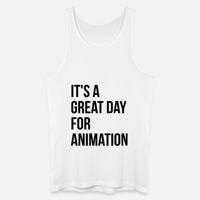 Animation - Männer Bio Tank Top - Weiß