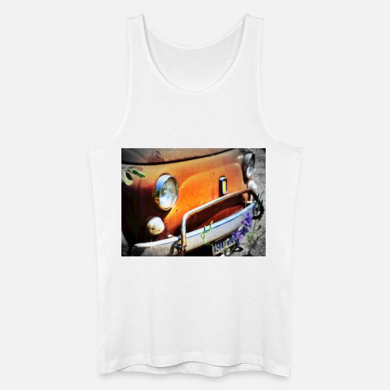 Rostiges Oldtimer Front Design - Männer Bio Tank Top - Weiß
