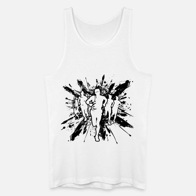 Läufer - Männer Bio Tank Top - Weiß