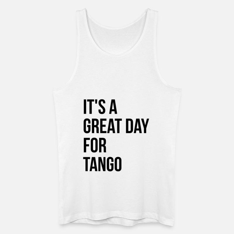 Tango - Männer Bio Tank Top - Weiß