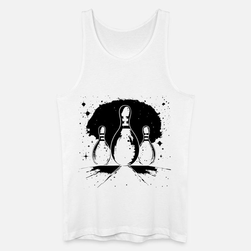 Bowling - Männer Bio Tank Top - Weiß
