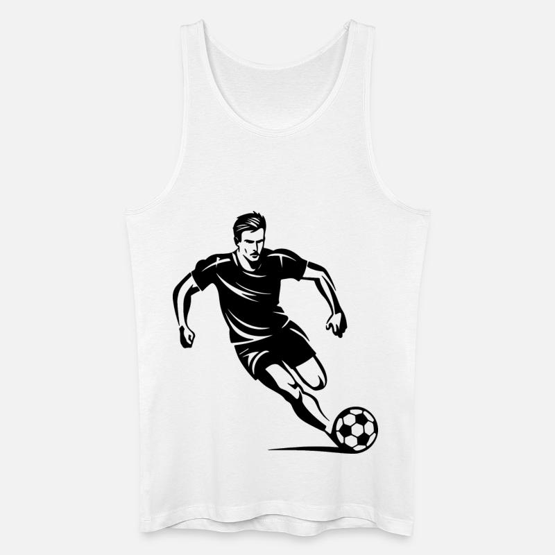 Fußballjunge - Männer Bio Tank Top - Weiß