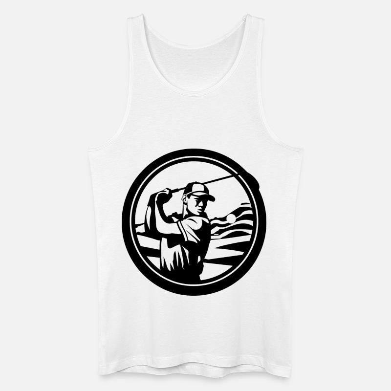 Golfspieler - Männer Bio Tank Top - Weiß
