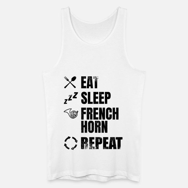Hornspieler Routine - Männer Bio Tank Top - Weiß