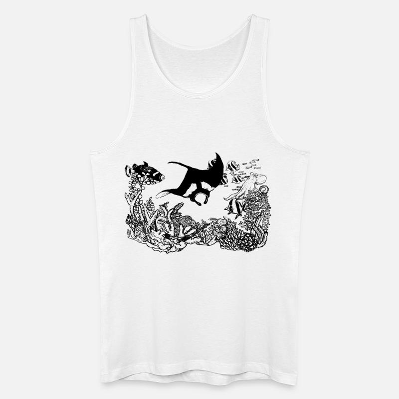 UNTER DEM MEER - Männer Bio Tank Top - Weiß