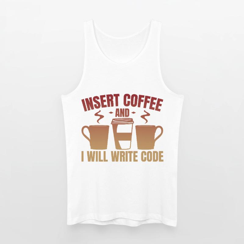 Throw in coffee and write code Men’s Organic Tank Top