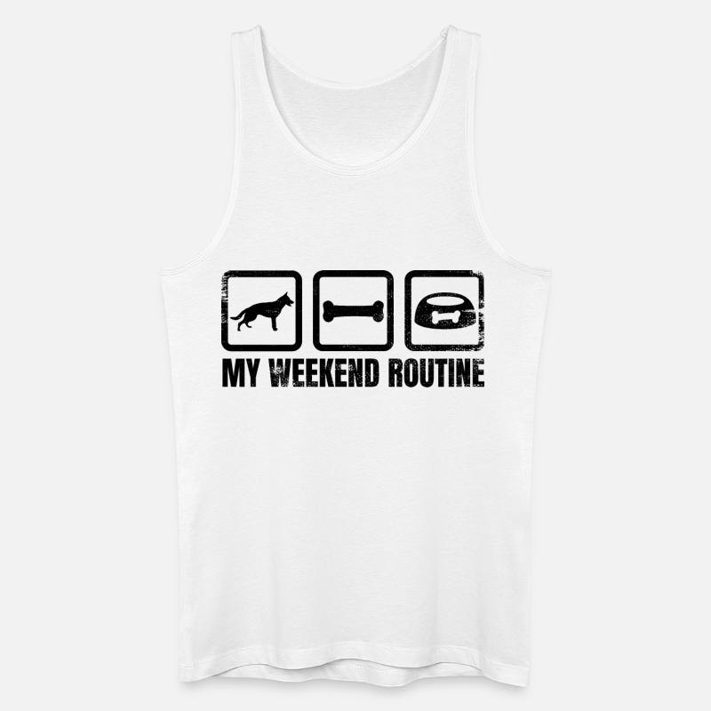 Schäferhund Wochenende - Männer Bio Tank Top - Weiß