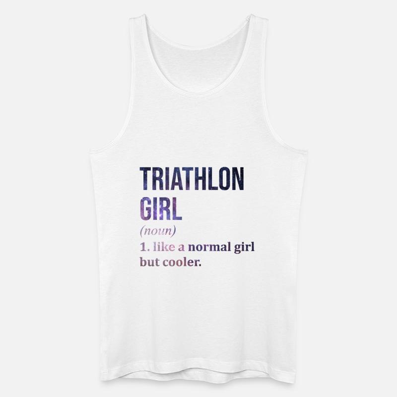 Triathlon - Männer Bio Tank Top - Weiß