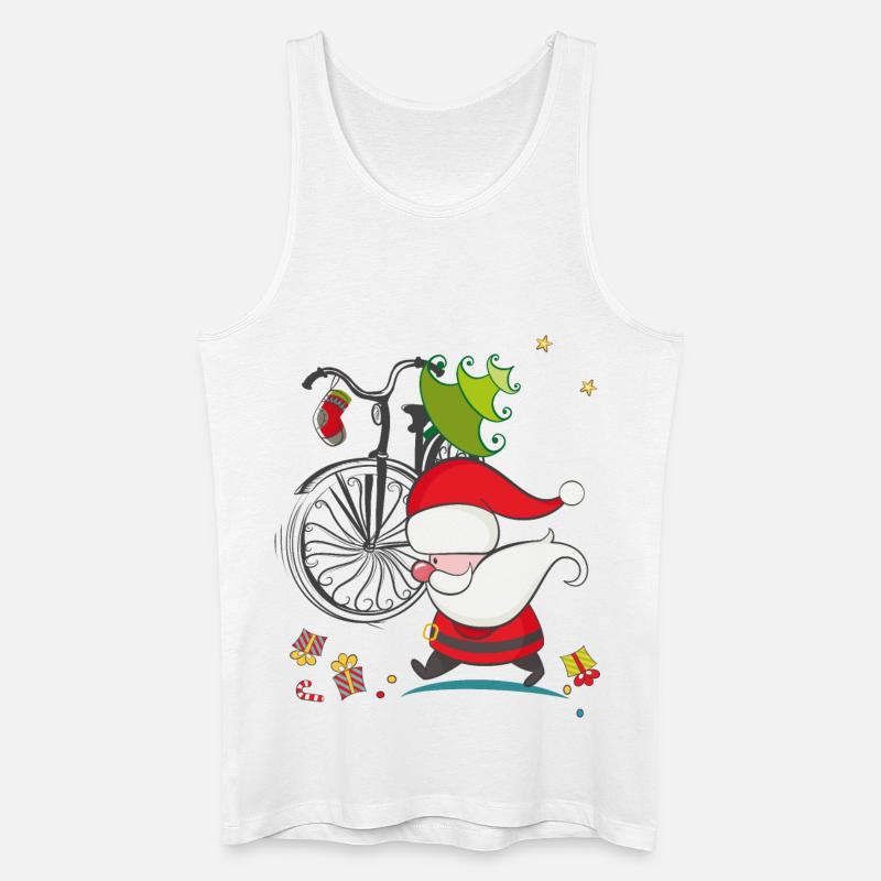 Weihnachtsmann im Stress - Männer Bio Tank Top - Weiß