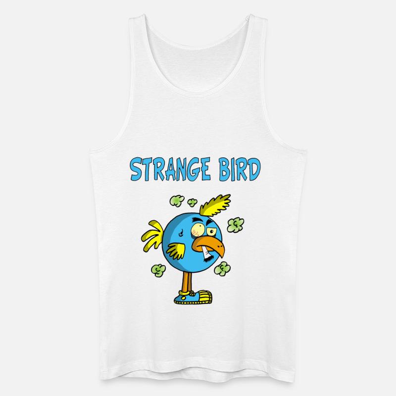 Seltsamer blauer Vogel - Männer Bio Tank Top - Weiß