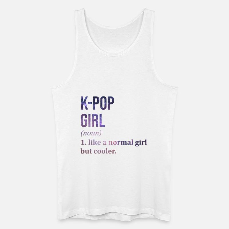 K Pop - Ekologisk tanktopp herr - vit
