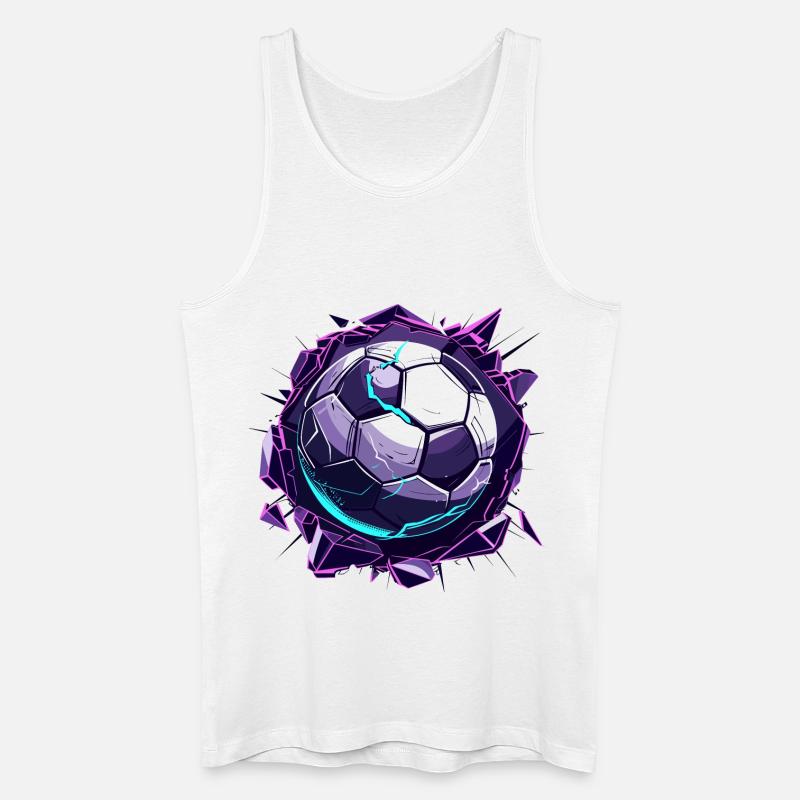 Fußball Comic Look - Männer Bio Tank Top - Weiß