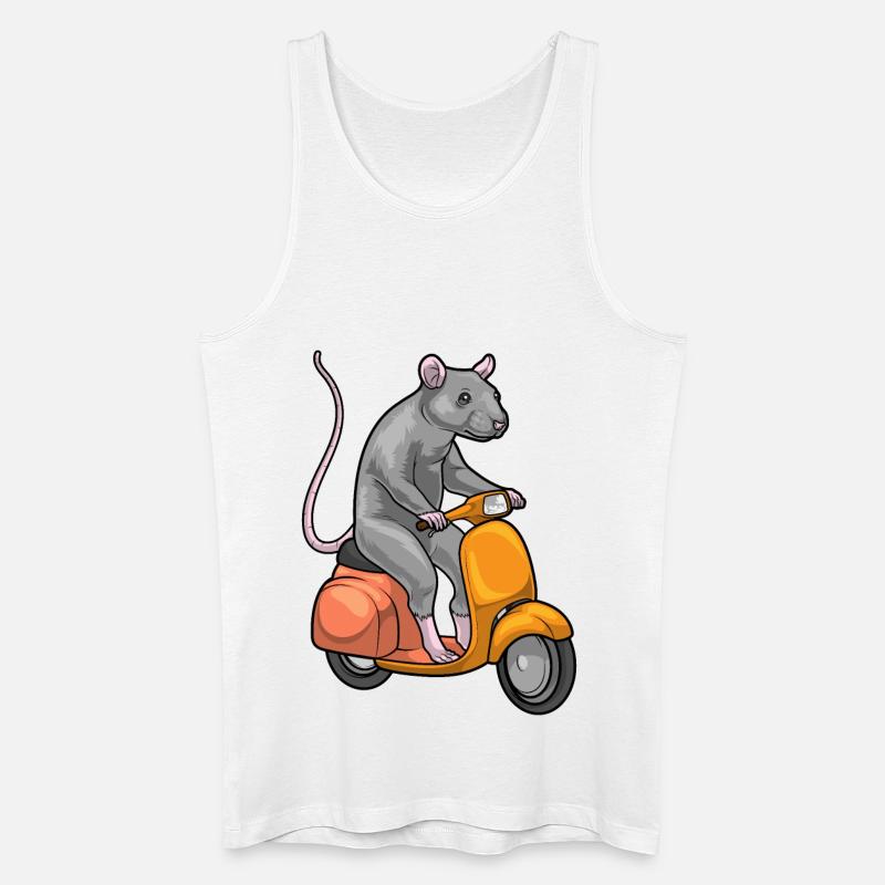 Ratte Motorroller - Männer Bio Tank Top - Weiß