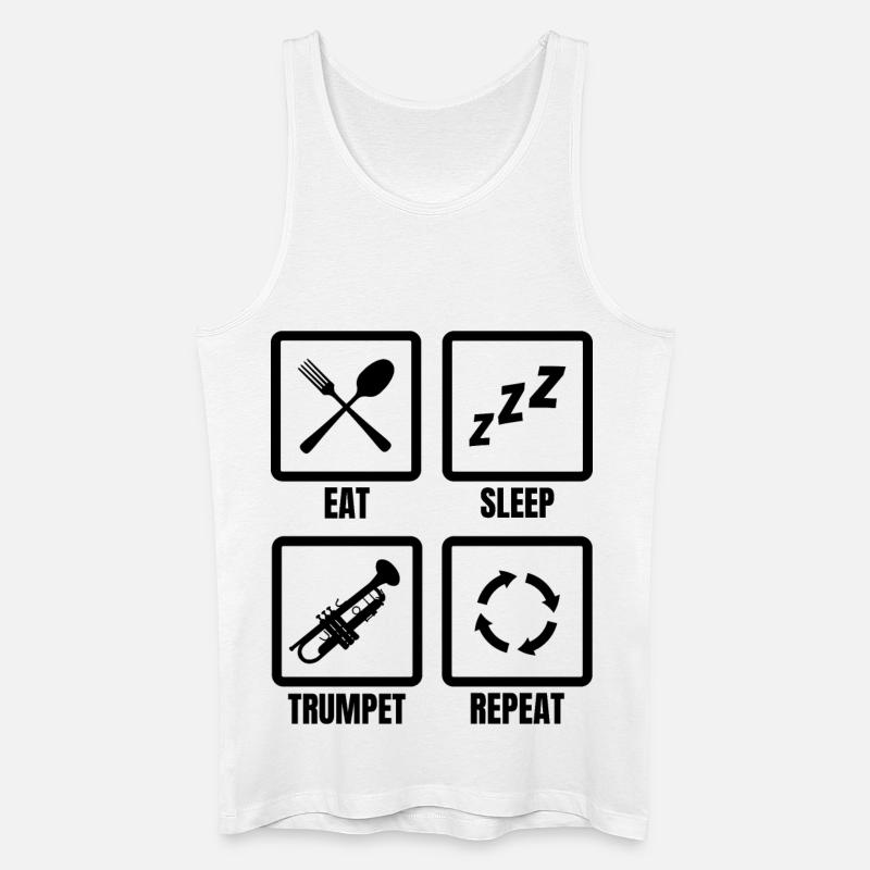 Trompeter Routine - Männer Bio Tank Top - Weiß