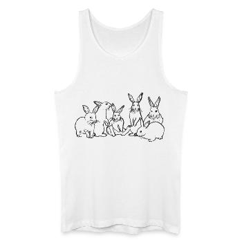 BANDE DE LAPINS - Débardeur bio Homme - blanc - Devant
