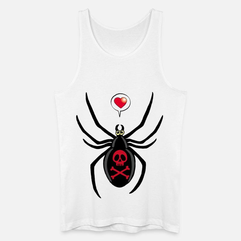 Verliebte schwarze Witwe Spinne - Männer Bio Tank Top - Weiß