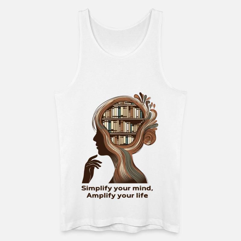 Simplify your mind Achtsamkeit Design - Männer Bio Tank Top - Weiß