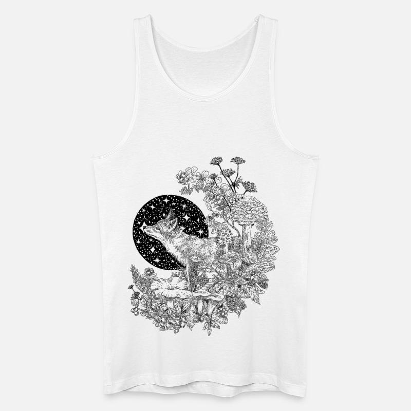 FUCHS & NACHTHIMMEL - Männer Bio Tank Top - Weiß