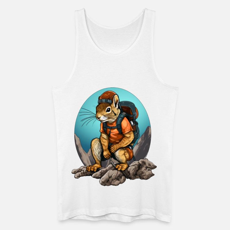 Eichhörnchen Bergsteiger / Wandern Eichhörnchen - Männer Bio Tank Top - Weiß