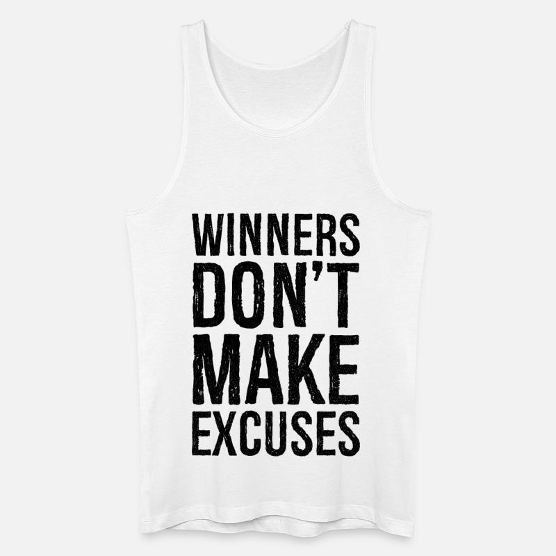 winners don't make excuses - Männer Bio Tank Top - Weiß
