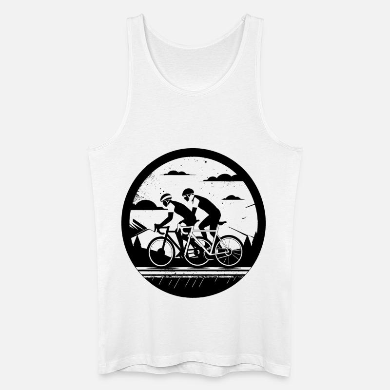 Radfahren - Männer Bio Tank Top - Weiß