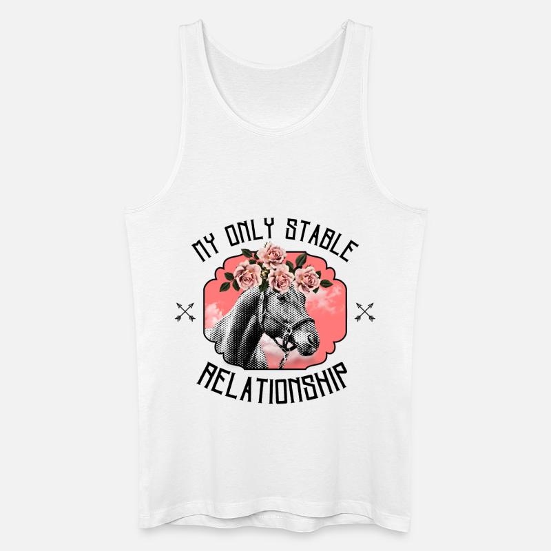 My Only Stable Relationship – Ästhetisches Pferd - Männer Bio Tank Top - Weiß
