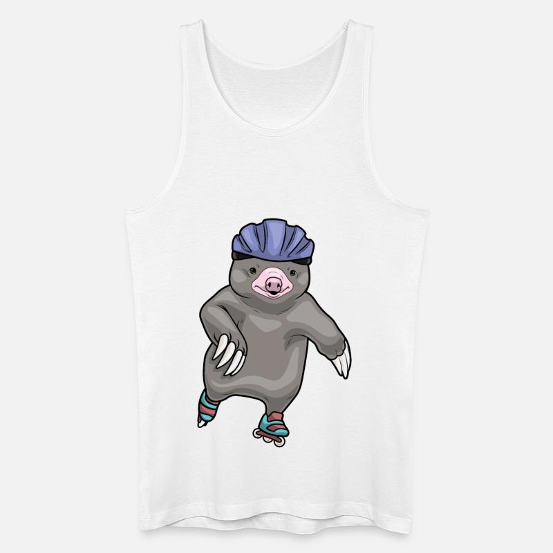 Maulwurf Inline skating Inline skates - Männer Bio Tank Top - Weiß