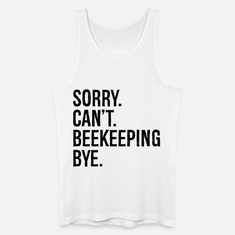 sorry can't beekeeping bye - Männer Bio Tank Top - Weiß