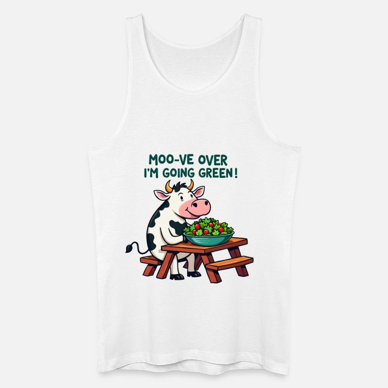 Moo-ve Over, I’m Going Green! - Männer Bio Tank Top - Weiß
