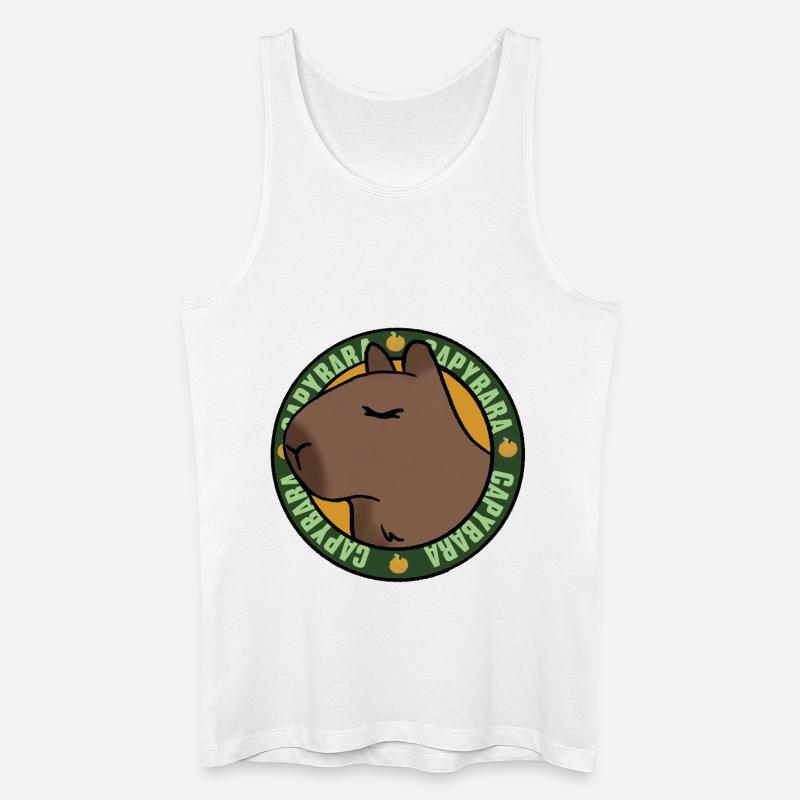 Capibara rilassato - Vibrazioni rilassate - Canotta ecologica da uomo - bianco