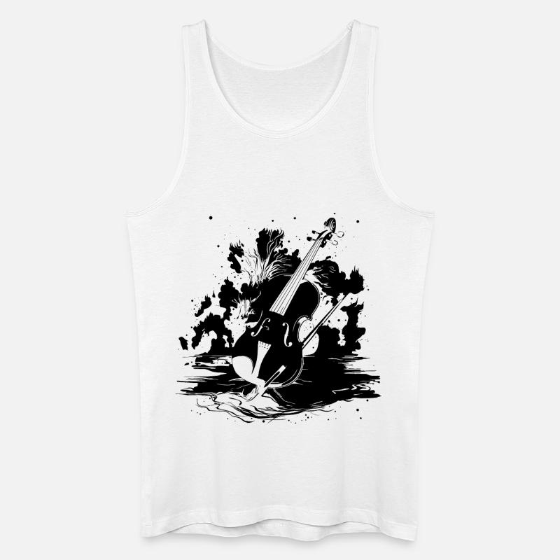Geige - Männer Bio Tank Top - Weiß
