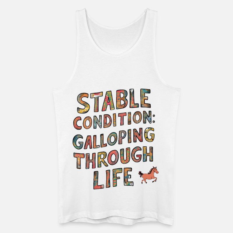 Stable condition: Galloping through life - Männer Bio Tank Top - Weiß