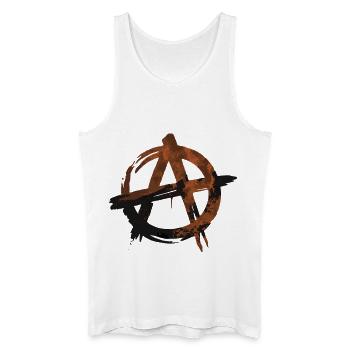 Grunge Anarchy Symbol - Rebel Style - Men’s Organic Tank Top - white - Front