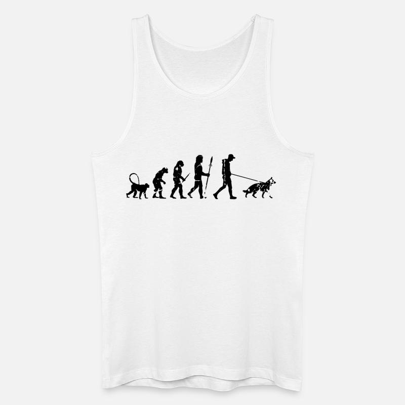 Deutscher Schäferhund Evolution - Männer Bio Tank Top - Weiß