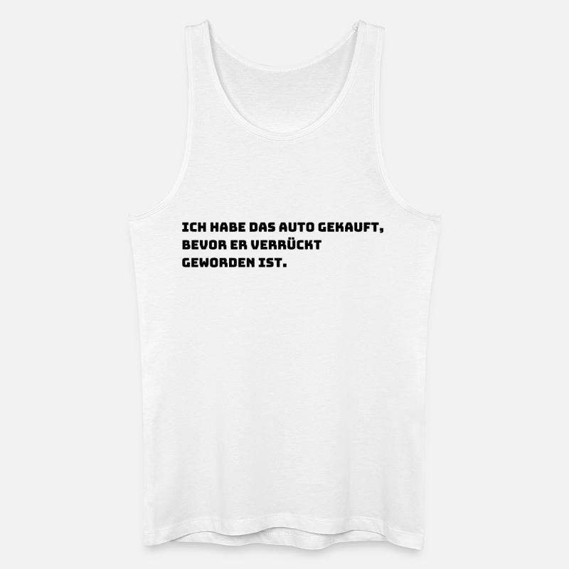 Lustiger E-Auto Aufkleber - Männer Bio Tank Top - Weiß