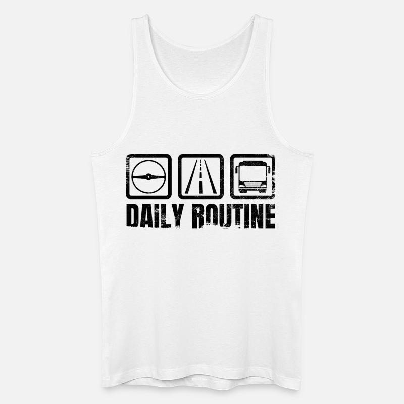 Busfahrer Routine - Männer Bio Tank Top - Weiß