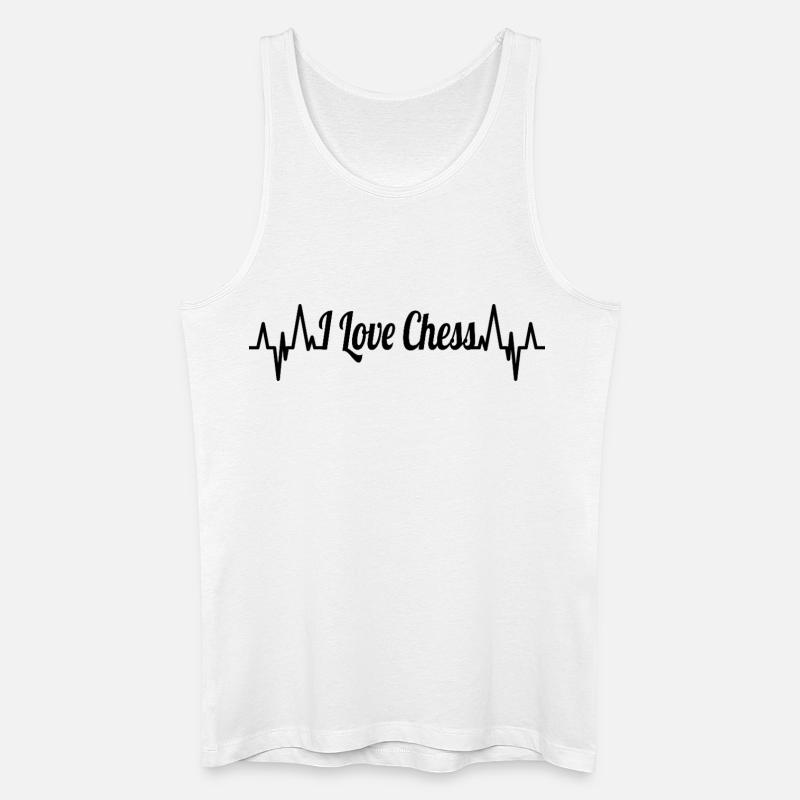 Schachspieler Liebe - Männer Bio Tank Top - Weiß