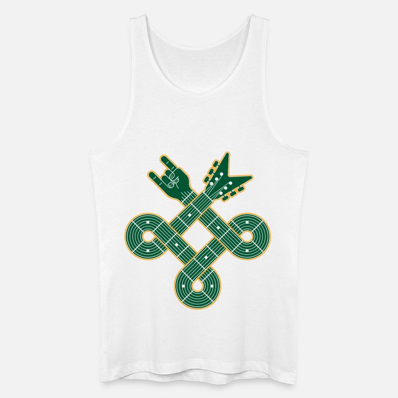 Celtic Knot Guitar - Männer Bio Tank Top - Weiß