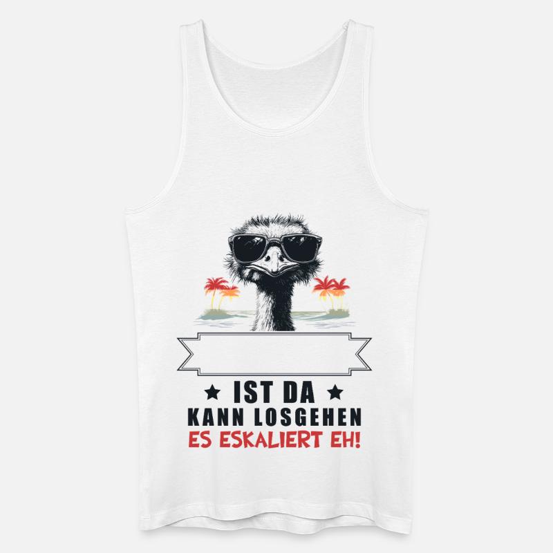 It's escalating anyway! Strauss Customizable Name - Men’s Organic Tank Top - white