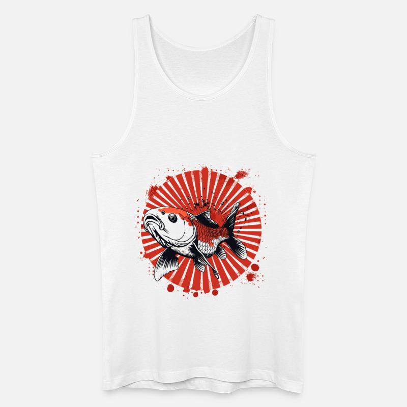 Fisch Graffiti - Männer Bio Tank Top - Weiß