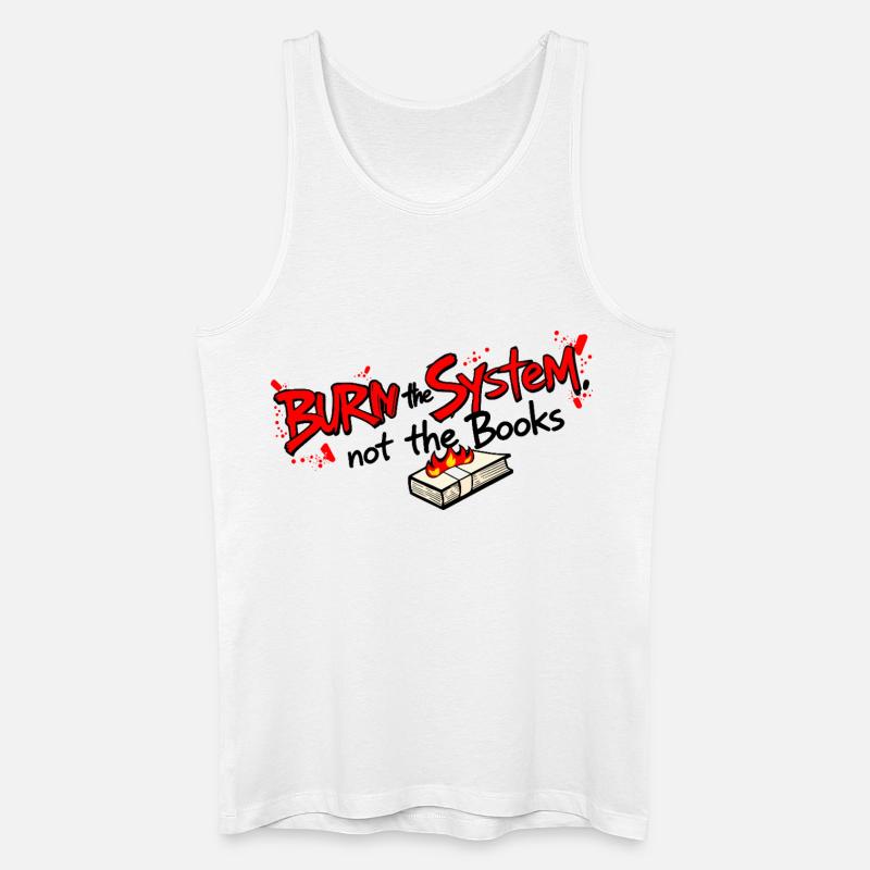 Verbrenne das System - Männer Bio Tank Top - Weiß